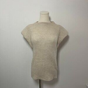 Babaton Hazlit Merino Wool Sleeveless Knit Top in Oatmeal | Women’s Size Small